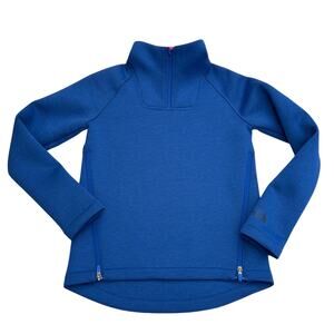 North Face Thermal 3D 1/4 Zip Pullover Sweatshirt Women's Blue Side Zip Size XS